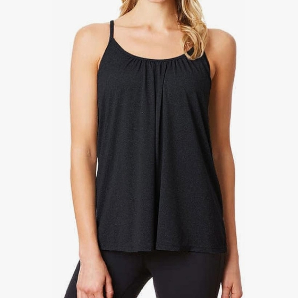 32 Degrees Black Women's Camisole Top With Built In Bra